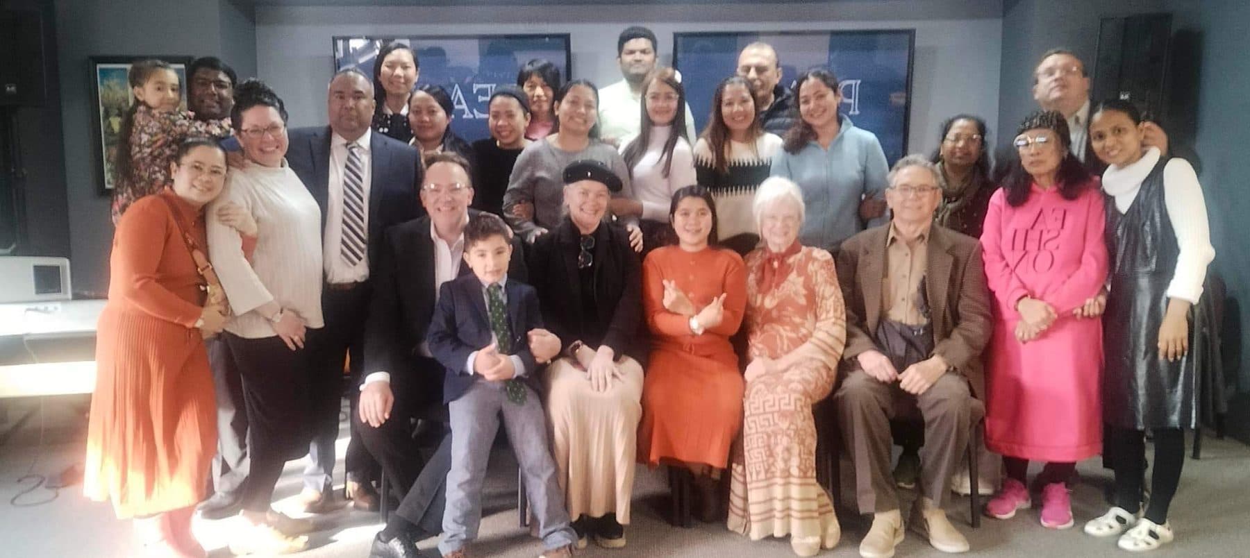 A congregation gathered together across Israel