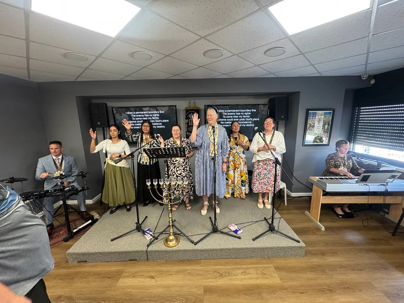 Believers worshipping together