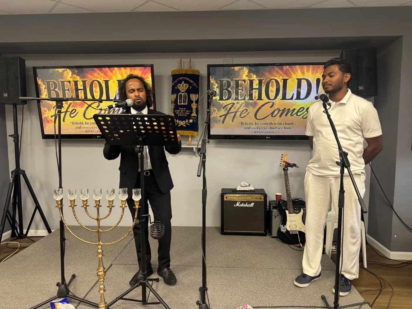 Worship and praise at a gathering in Israel