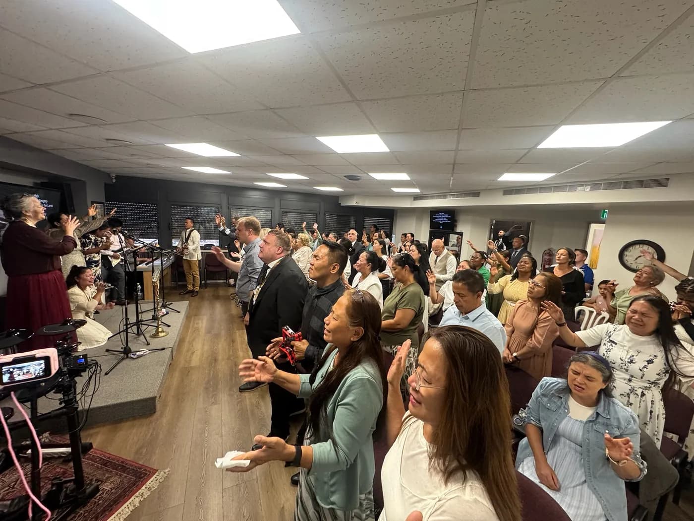 Believers in song and prayer