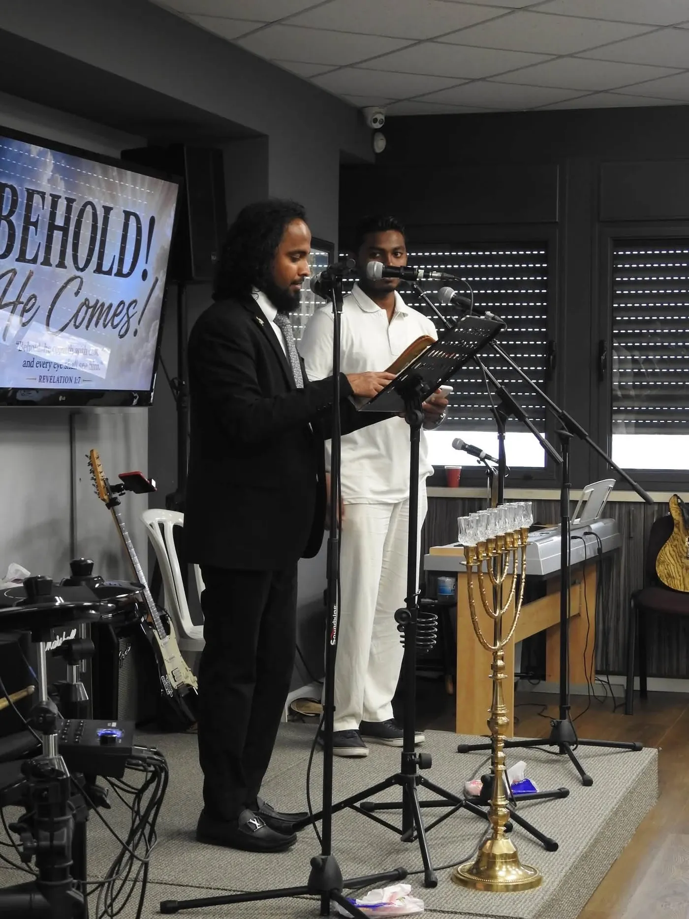 Worship and praise at a gathering in Israel