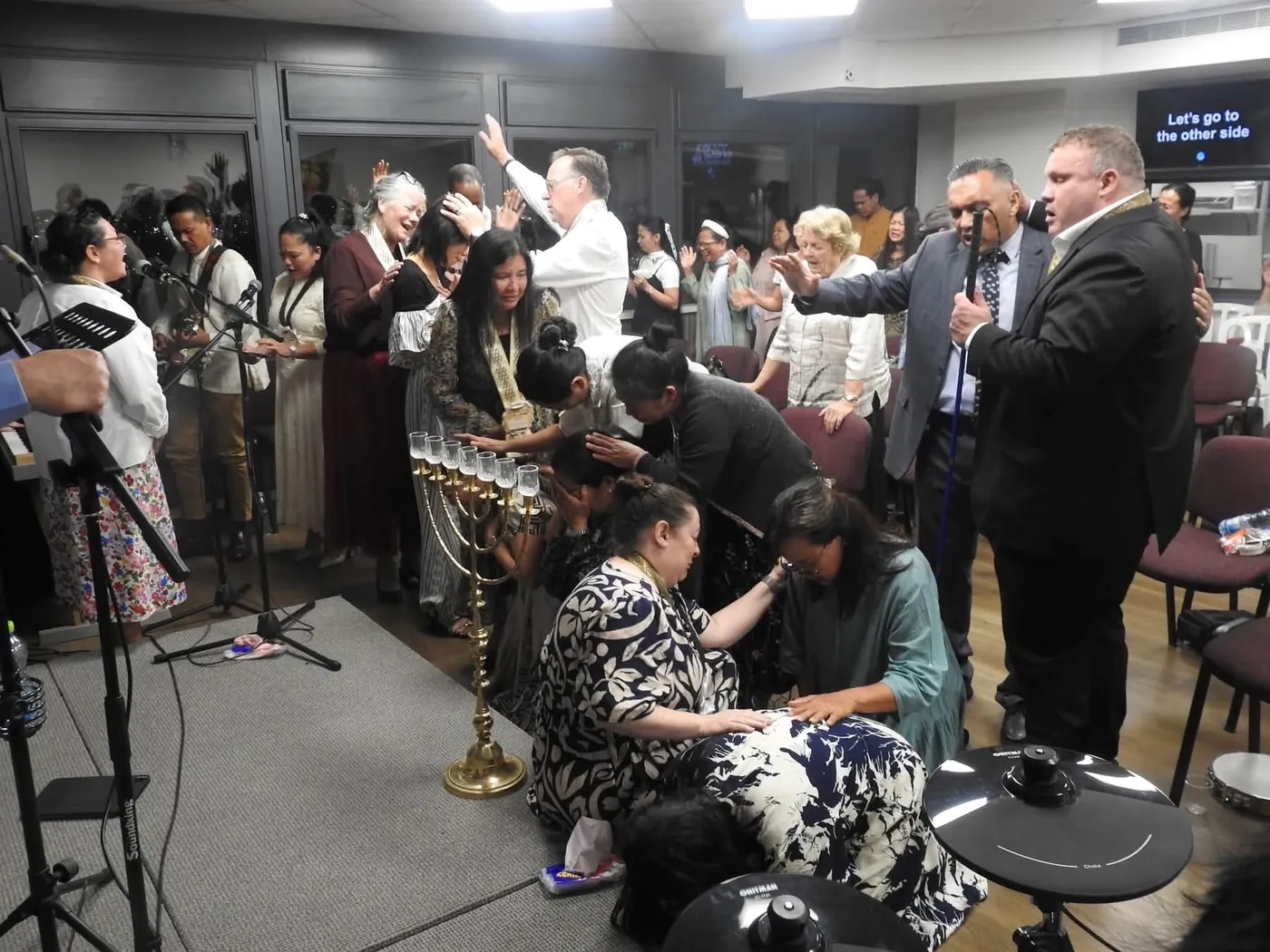 A worship gathering in Israel
